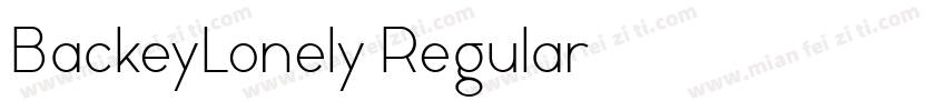 BackeyLonely Regular字体转换